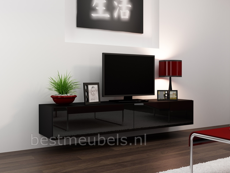 VERDI 1 180cm Zwevend Tv-Meubel Tv-Kast Hoogglans Zwevende tv-meubels meubels-Best