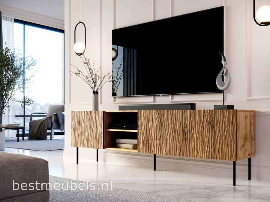JENA TV-meubel 190cm eiken Wotan , TV-Kast
