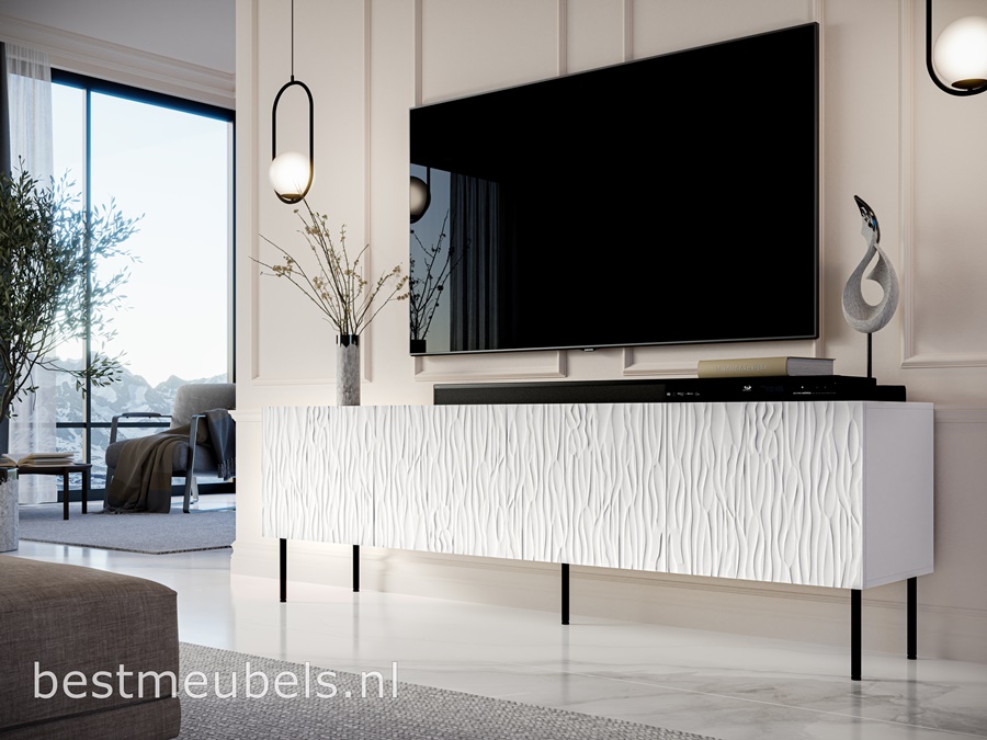 Jena TV-kast heeft een luxe uitstraling en een moderne look. 