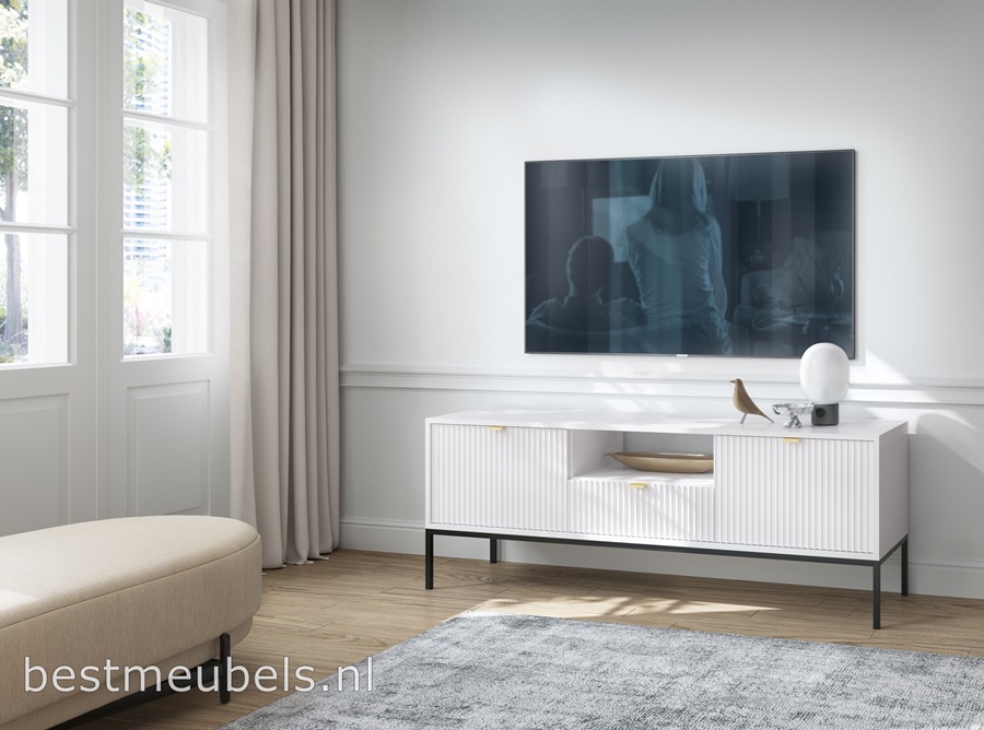 Tv-meubel Norg wit / zwart