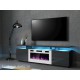 ENNA TV meubel met elektrische sfeerhaard 180cm Grafiet