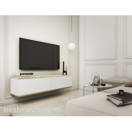OTERLO TV-meubel 135cm Wit , Zwevend TV-kast