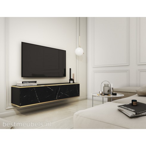 OTERLO TV-meubel 135cm Marmer-look , Zwevend TV-kast