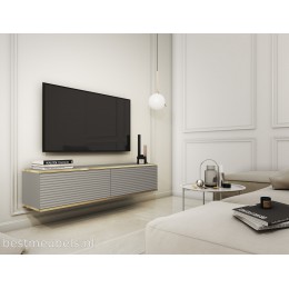 OTERLO 2 TV-meubel 135cm Grijs , Zwevend TV-kast