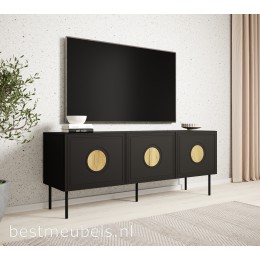 PAOLA TV-meubel 150cm Mat Zwart