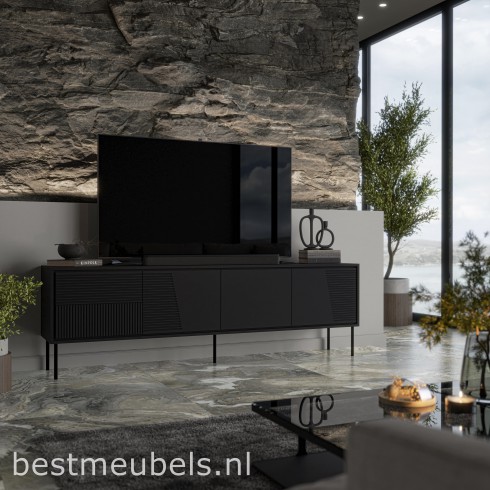 AREZO TV-meubel 200cm Mat Zwart 