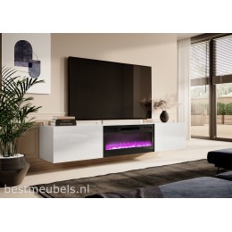 SIBBE 200 TV-meubel met elektrische sfeerhaard