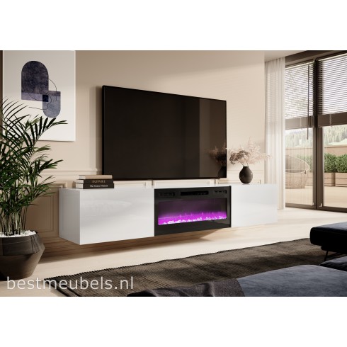 SIBBE 200 TV-meubel met elektrische sfeerhaard