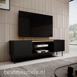 OLZANO TV-meubel 180 cm Zwart TV-kast