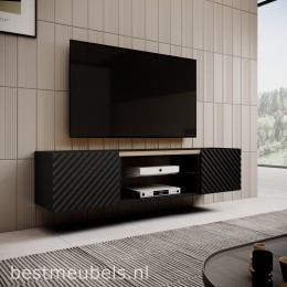 OLZANO zwavend TV-meubel 180 cm Zwart TV-kast