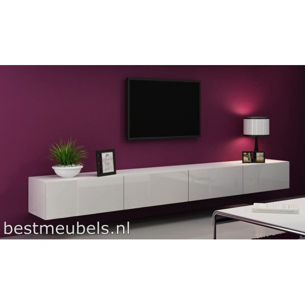 delicatesse Onderbreking Lyrisch VERDI 11 280cm Zwevend Tv-Meubel Tv-Kast Hoogglans Zwevende meubels  Home-Best