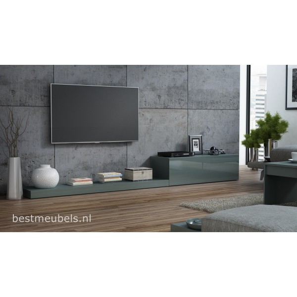 LEMI Tv-meubel hoogglans tv-kast 300cm Direct voorraad leverbaar