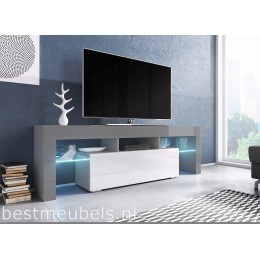 TYGO 138 cm Tv-meubel Hoogglans Grijs Tv-kast