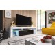 TYGO 158 cm Tv-meubel Hoogglans Wit , Zwart Tv-kast