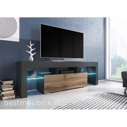 Ampère Waardeloos As TYGO 138 cm Tv-meubel Antraciet Tv-kast Direct uit voorraad leverbaar  Home-Best
