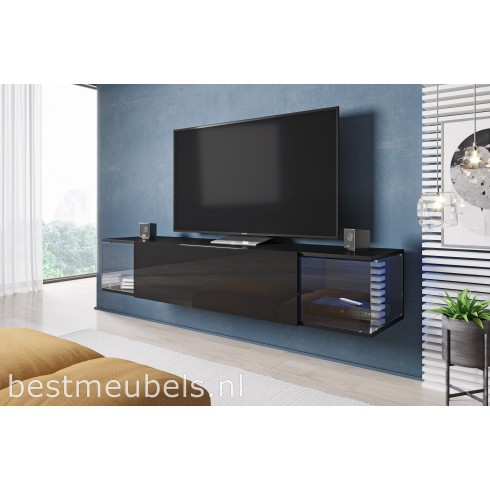SALVE 160cm Zwevend Tv-meubel , Zwart
