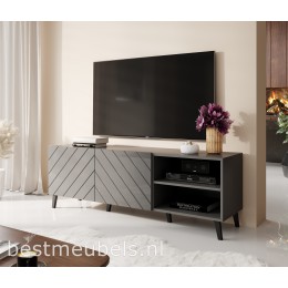 ANZI 150cm Tv-meubel Hoogglans Grijs , tv kast.