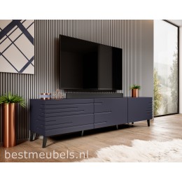 NEMI TV-meubel 186cm Donker Blauw ( MAT )