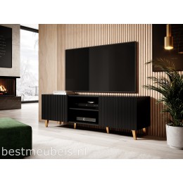 PRAVIA TV-meubel 150cm Mat Zwart