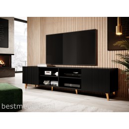 PRAVIA TV-meubel 200cm Mat Zwart