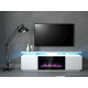 ENNA TV meubel met elektrische sfeerhaard 180cm Wit