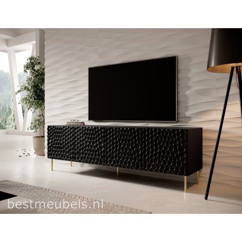 HINDON TV-meubel 190cm Mat Zwart