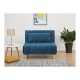 BINK Uitklapbare fauteuil 103cm Blauw fluweel