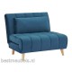 BINK Uitklapbare fauteuil 103cm Blauw fluweel