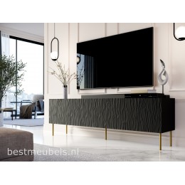 JENA TV-meubel 190cm Mat Zwart , TV-Kast