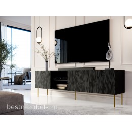 JENA 1 TV-meubel 190cm Mat Zwart , TV-Kast